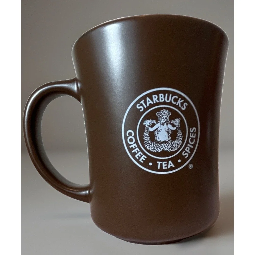 Starbucks Brown & White Advertising Mug Pike Place Market Seattle 2008